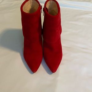 Red suede ankle boots - Priced to sale fast!